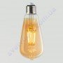 Лампа Едісона світлодіодна Horoz Electric RUSTIC VINTAGE-6 6W (аналог 50Вт) ВІНТАЖ E27 FILAMENT 001-029-0006