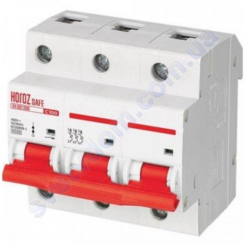 Автоматичний Вимикач Horoz Electric SAFE C100 3Р 4,5 кА 114-002-3100