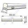 Світильник світлодіодний лінійний настінно-стельовий LED Horoz Electric SIGMA-10 10W 90см (аналог T5 G13) 052-001-0090