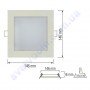 Світильник стельовий світлодіодний LED-панель Horoz Electric SLIM/Sq-9 9W 056-005-0009