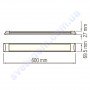Світильник світлодіодний лінійний настінно-стельовий LED Horoz Electric TETRA-18 18W 60см 052-003-0060