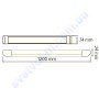Світильник світлодіодний лінійний настінно-стельовий LED Horoz Electric TETRA/SQ-54 54W 6400K 052-005-0120