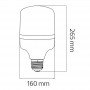 Лампа світлодіодна Horoz Electric LED TORCH-100 100W (аналог 800Вт) S160 6400K E27-E40 001-016-0100