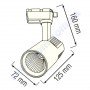 Світильник трековий світлодіодний COB LED Horoz Electric VARNA-20 20W 4200K 018-026-0020