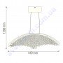 Світлодіодна SMD LED люстра Horoz Electric VOYAGER-12 12W 4000K 019-041-0012