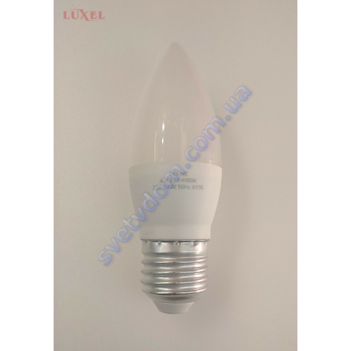 Лампа світлодіодна LUXEL LED 043-NЕ 4W (аналог 35Вт) C37 4000K E27 ECO