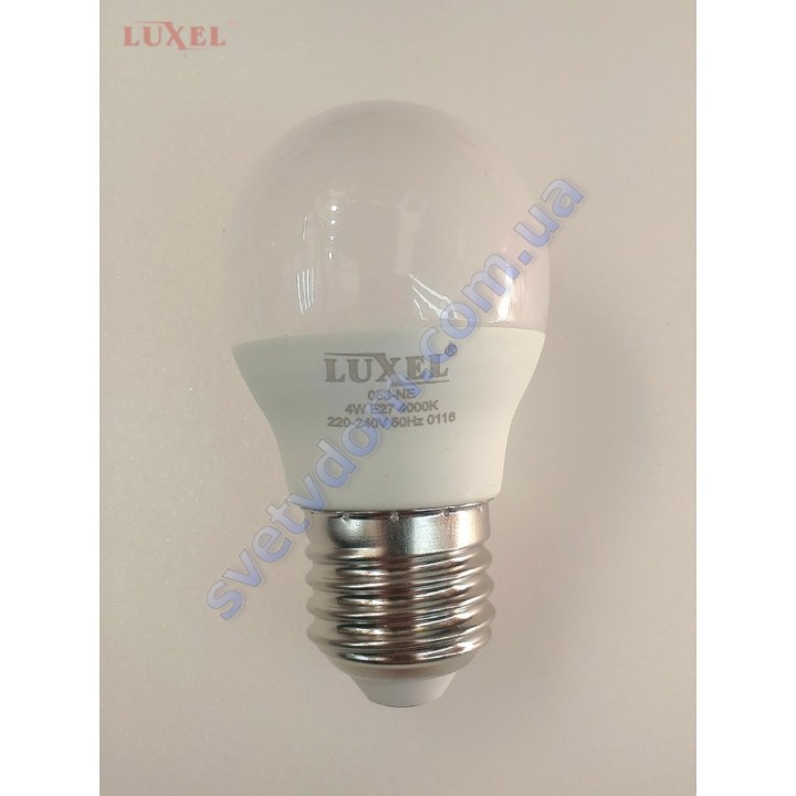 Лампа світлодіодна LUXEL LED 053-NE 4W (аналог 35Вт) G45 4000K E27 ECO