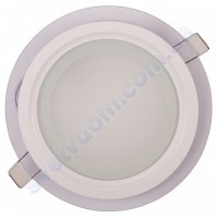 Світильник стельовий світлодіодний LED зі скляним декором Luxel DLRG-12N 12W 4000K