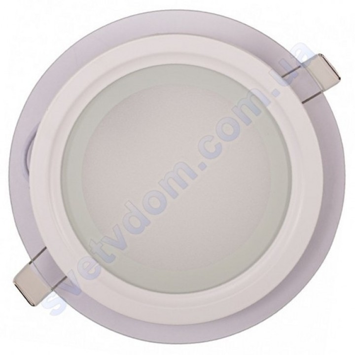 Світильник стельовий світлодіодний LED зі скляним декором Luxel DLRG-18N 18W 4000K
