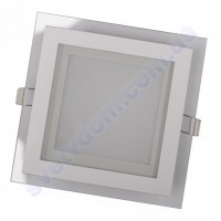 Світильник стельовий світлодіодний LED зі скляним декором Luxel DLSG-12N 12W 4000K
