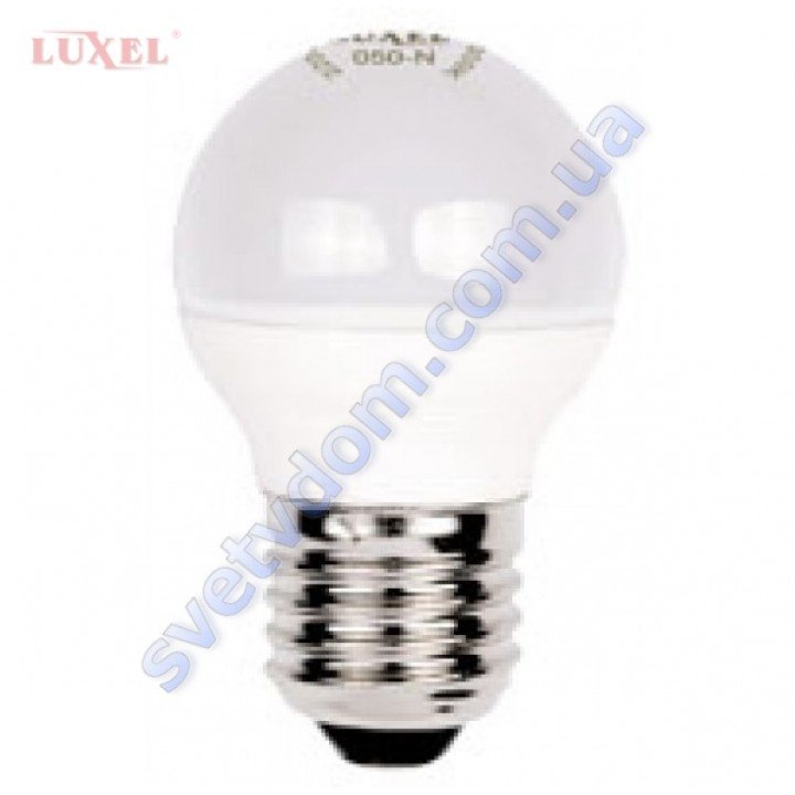 Лампа світлодіодна LUXEL LED 050-N 7W (аналог 65Вт) G45 4000K E27