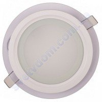 Світильник стельовий світлодіодний LED зі скляним декором Luxel DLRG-12N 12W 4000K