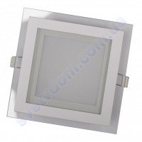 Світильник стельовий світлодіодний LED зі скляним декором Luxel DLSG-12N 12W 4000K