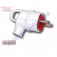 Вилка кутова із заземленням і вушком Horoz Electric 250V 16A