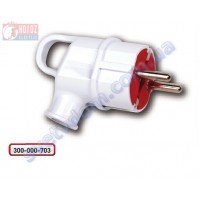 Вилка кутова із заземленням і вушком Horoz Electric 250V 16A