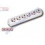 Колодка для подовжувача Horoz Electric 6 гнізд з заземленням 250V 16A